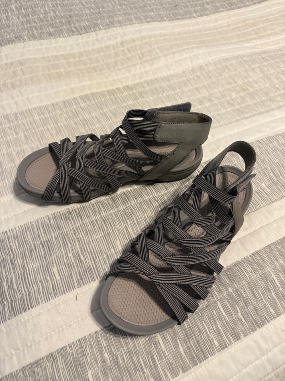 BareTraps Strappy Gladiator Sandals in Gray